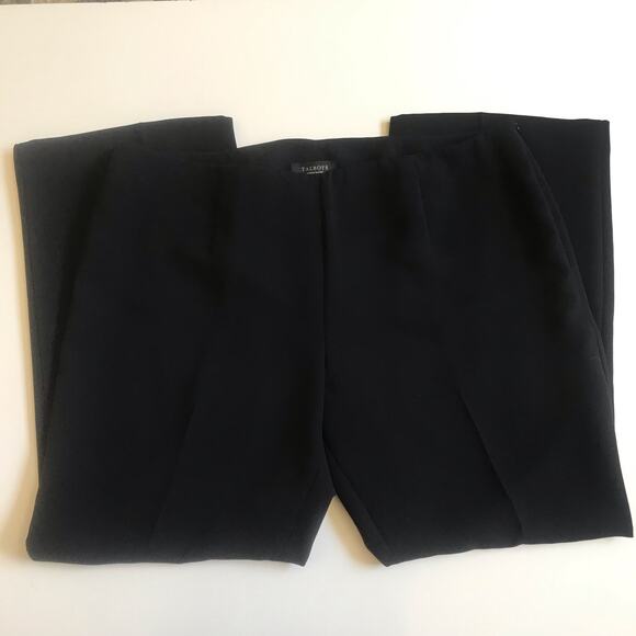 Talbots Heritage Side Zip Straight Wide Leg Dress Pants Size 18 Petite Black NWT - Picture 3 of 11